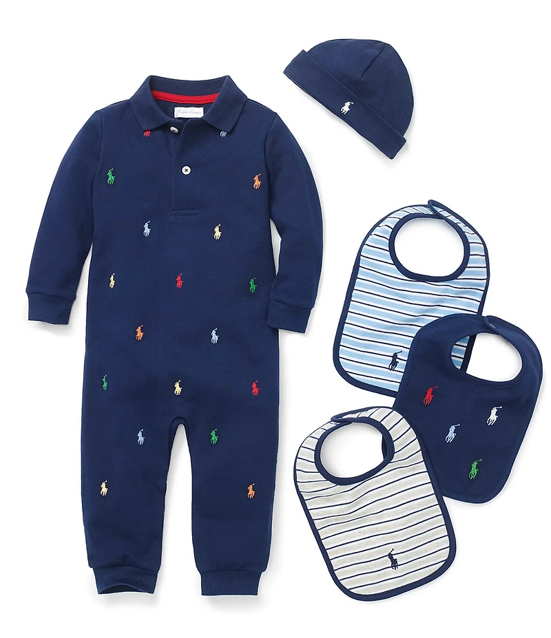 Ralph Lauren Baby Boys Schiffli-Embroidered Coverall
