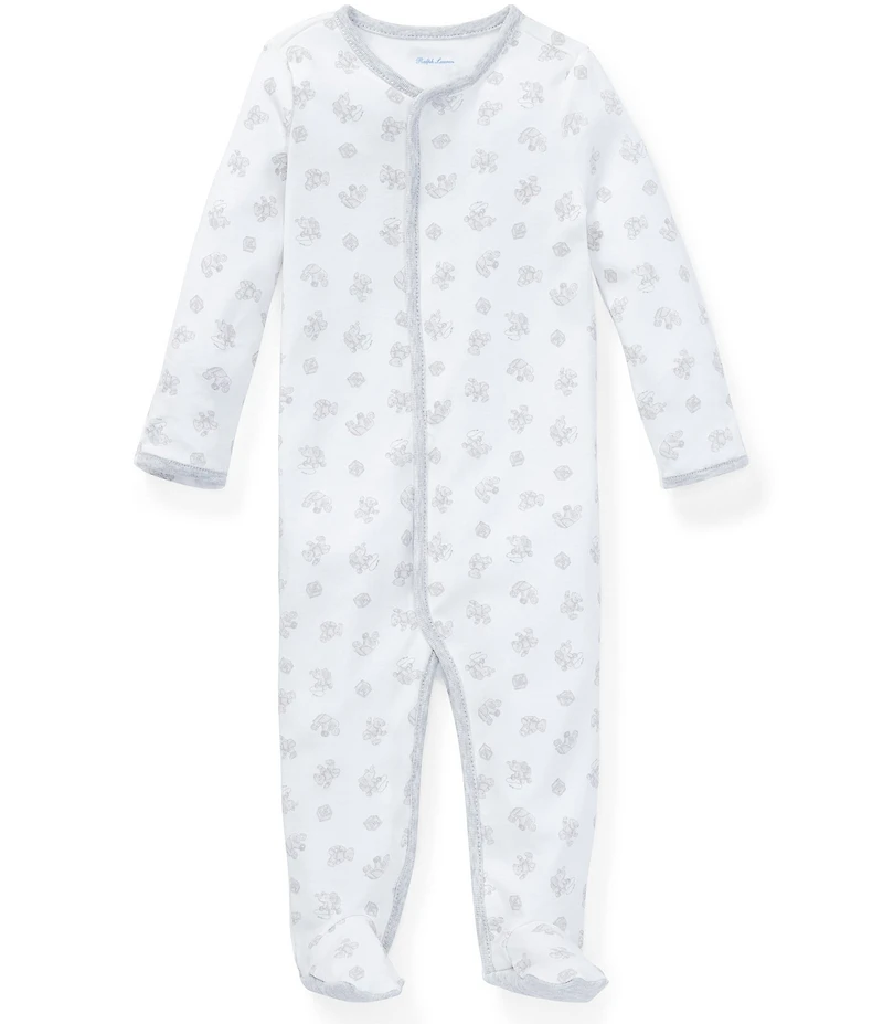 Ralph Lauren Baby Long Sleeve Printed Footed Coverall