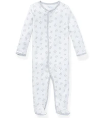 Ralph Lauren Baby Long Sleeve Printed Footed Coverall