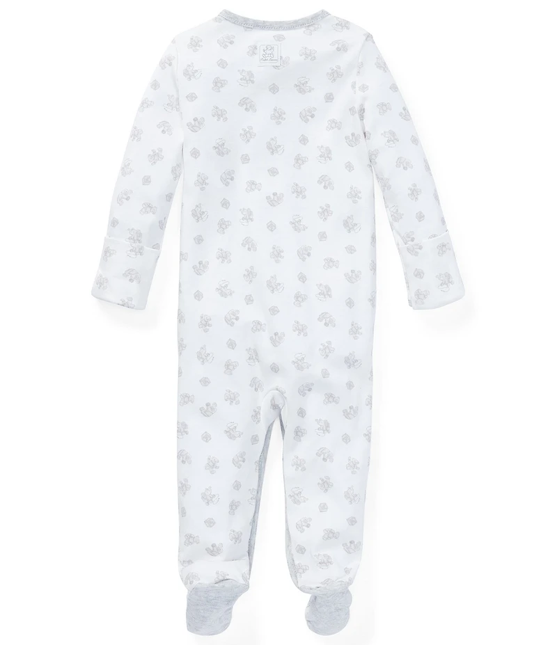 Ralph Lauren Baby Long Sleeve Printed Footed Coverall