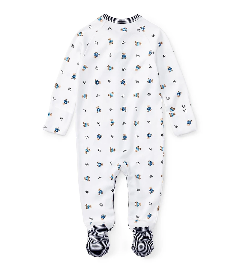 Ralph Lauren Baby Boys Newborn Bear Printed Footie Coverall