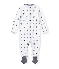 Ralph Lauren Baby Boys Newborn Bear Printed Footie Coverall