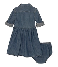 Ralph Lauren Baby Girls Denim Shirt With Bloomers Dress
