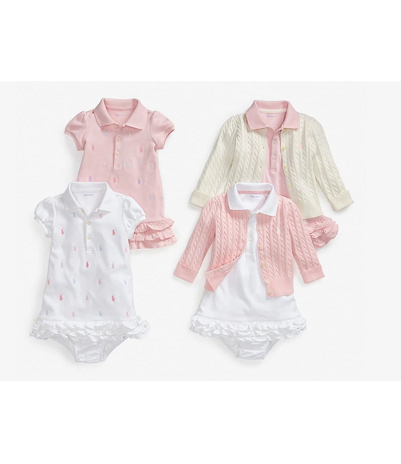 Ralph Lauren Baby Girls Polo Cupcake Dress