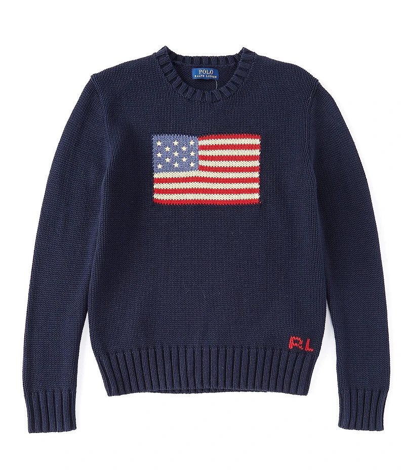 Polo Ralph Lauren Big Boys American Flag Sweater
