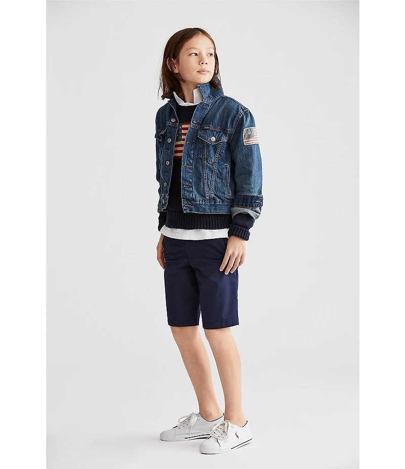 Polo Ralph Lauren Big Boys 8-20 American Flag Patch Denim Trucker Jacket