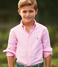 Polo Ralph Lauren Big Boys Solid Long-Sleeve Oxford Shirt