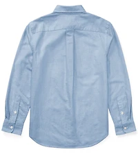 Polo Ralph Lauren Big Boys Solid Long-Sleeve Oxford Shirt