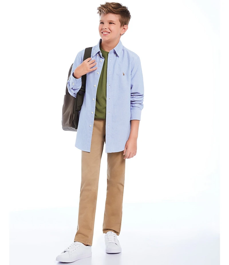 Polo Ralph Lauren Big Boys Solid Long-Sleeve Oxford Shirt
