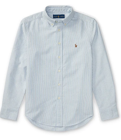 Polo Ralph Lauren Big Boys Long-Sleeve Striped Oxford Shirt