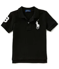 Polo Ralph Lauren Little Boys Short Sleeve Oversized Logo Classic Mesh Polo Shirt