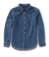 Polo Ralph Lauren Little Boys Long-Sleeve Denim Sportshirt