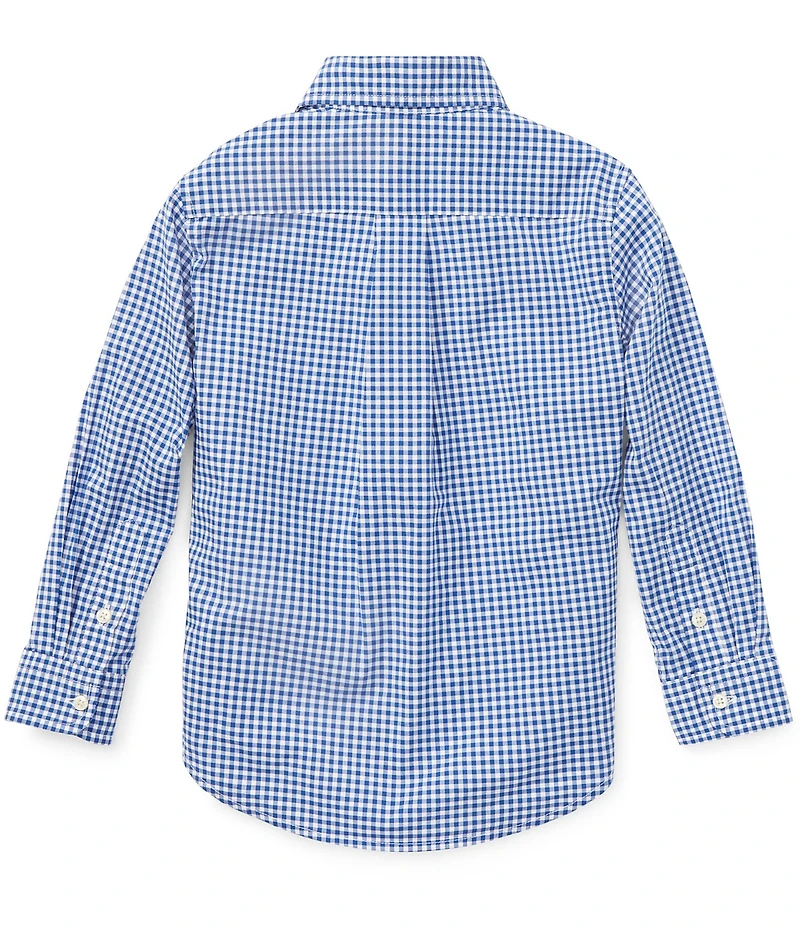 Polo Ralph Lauren Little Boys Long-Sleeve Gingham Poplin sportshirt