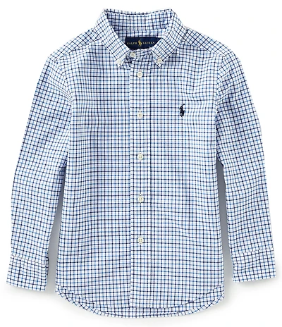 Polo Ralph Lauren Little Boys Long-Sleeve Checked Plaid Poplin Shirt