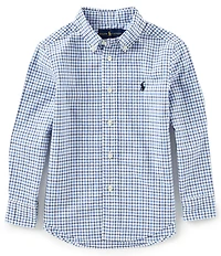 Polo Ralph Lauren Little Boys Long-Sleeve Checked Plaid Poplin Shirt