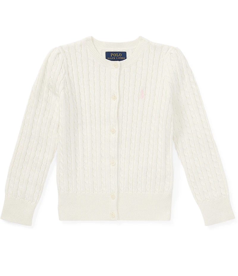 Polo Ralph Lauren Childrenswear Little Girls Cable-Knit Cardigan Sweater