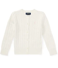 Polo Ralph Lauren Childrenswear Little Girls Cable-Knit Cardigan Sweater