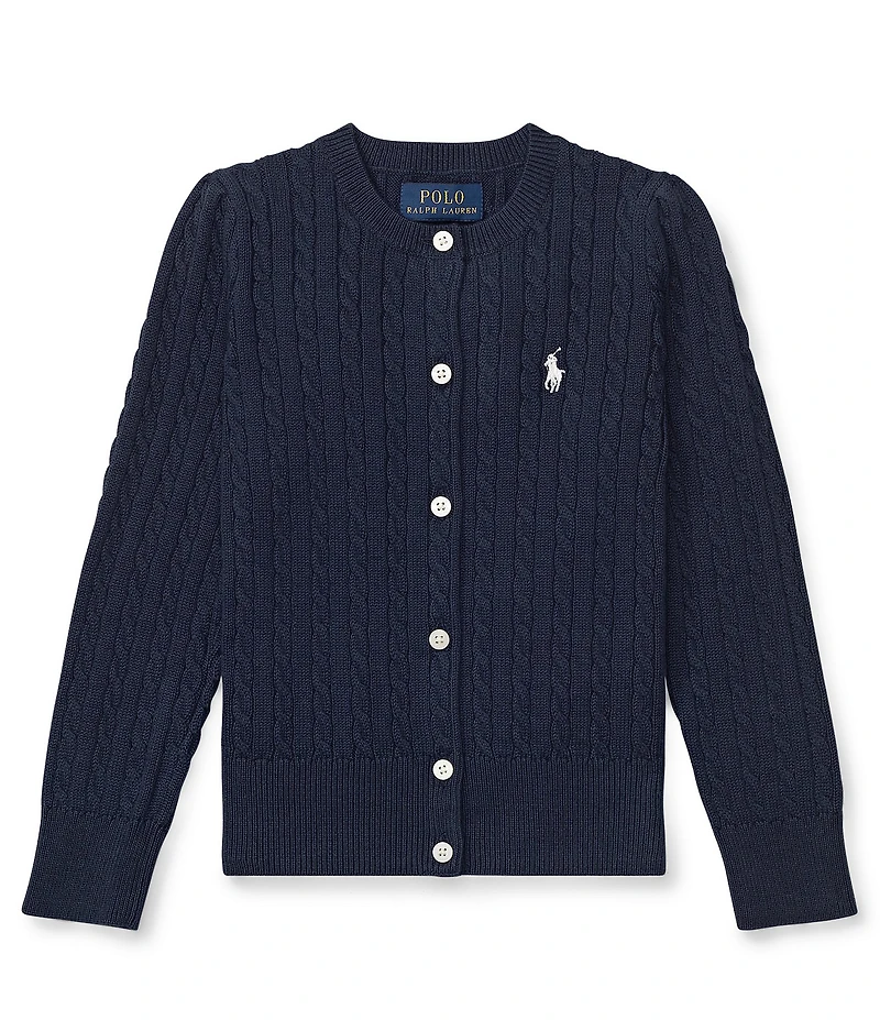 Polo Ralph Lauren Childrenswear Little Girls Cable-Knit Cardigan Sweater