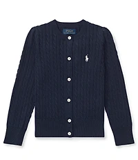 Polo Ralph Lauren Childrenswear Little Girls Cable-Knit Cardigan Sweater