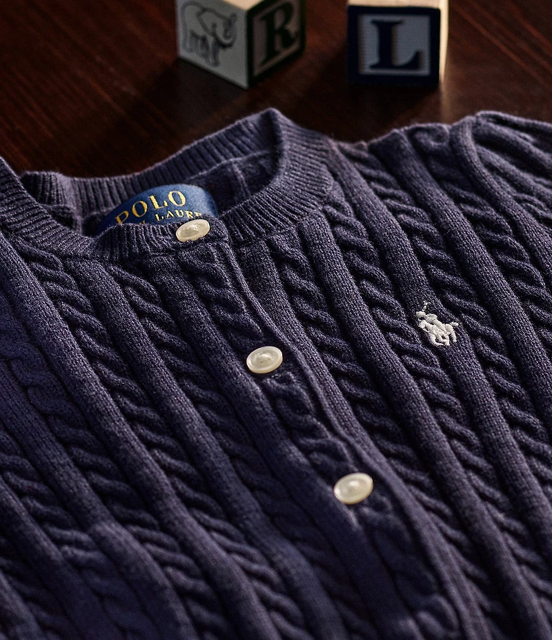 Polo Ralph Lauren Childrenswear Little Girls Cable-Knit Cardigan Sweater