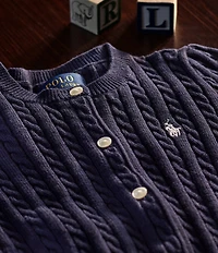 Polo Ralph Lauren Childrenswear Little Girls Cable-Knit Cardigan Sweater