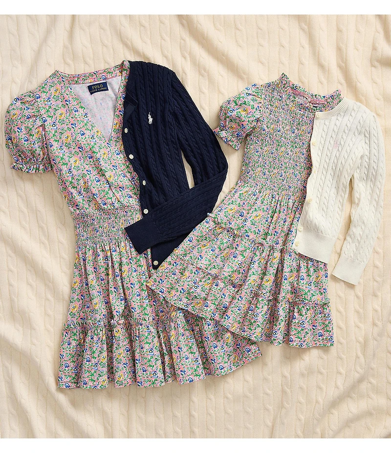 Polo Ralph Lauren Childrenswear Little Girls Cable-Knit Cardigan Sweater