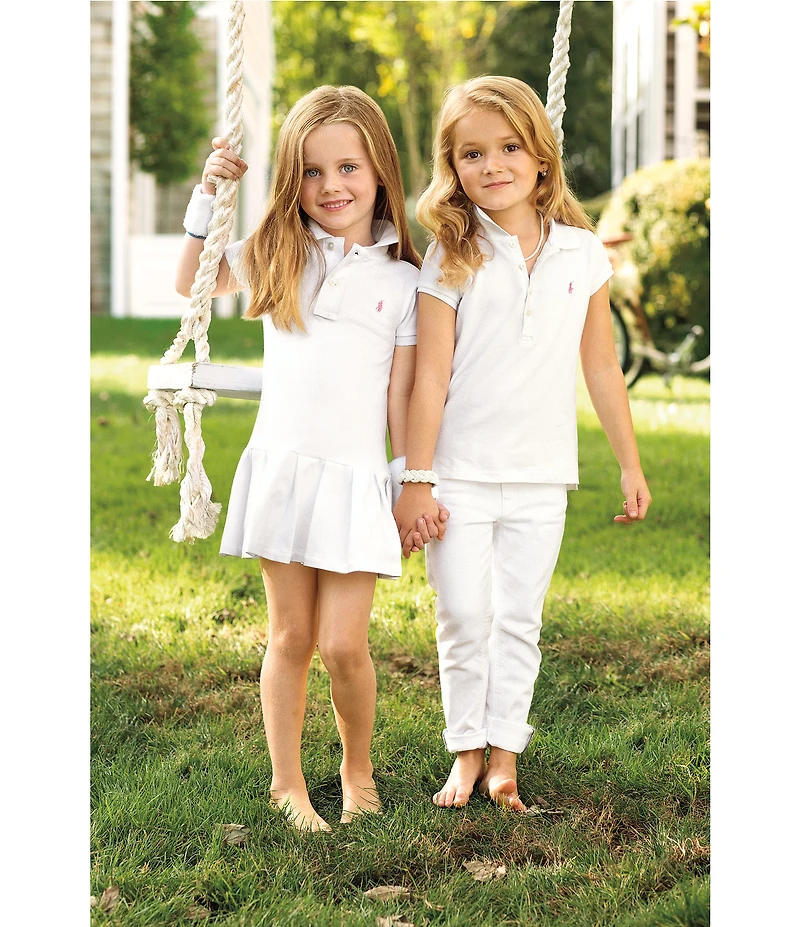 Polo Ralph Lauren Little Girls Mesh Polo Shirt