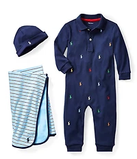 Ralph Lauren Baby Rugby-Stripe Blanket