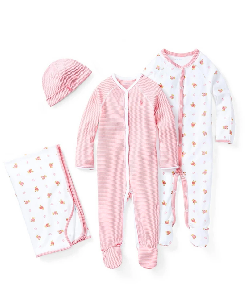 Ralph Lauren Baby Girls Striped Beanie