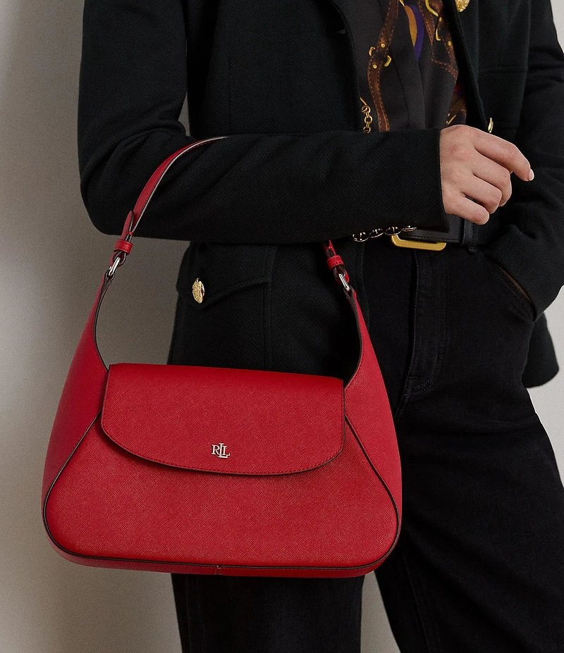 Lauren Ralph Lauren Schylar Crosshatch Medium Shoulder Bag