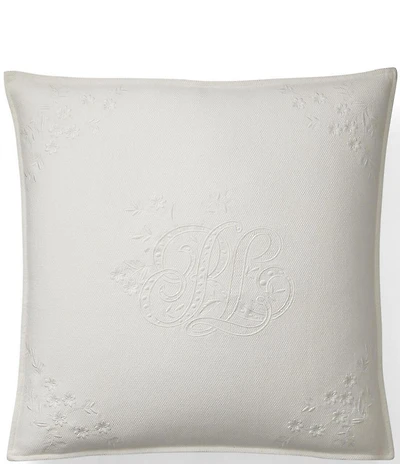 Ralph Lauren Elsie Collection Mia Embroidered Decorative Throw Pillow