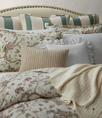Ralph Lauren Elsie Collection Mia Embroidered Decorative Throw Pillow