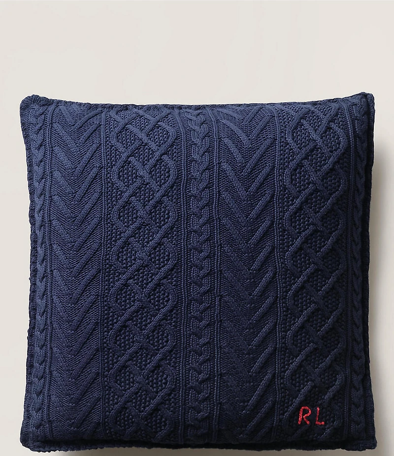 Ralph Lauren Highland Cable-Knit Decorative Throw Pillow