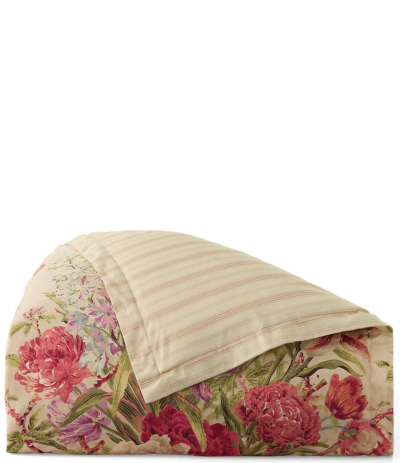 Ralph Lauren Imogene Floral Cotton Reversible Duvet Cover