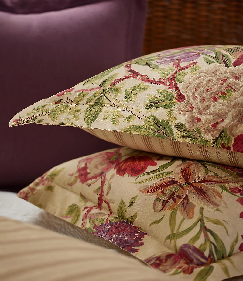 Ralph Lauren Imogene Floral Cotton Reversible Pillow Sham