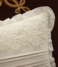 Ralph Lauren Ludlow Collection Bridget Embroidered & Pleated Pillow