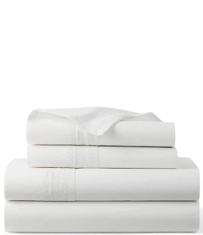 Ralph Lauren Miriah 200-Thread Count Cotton Percale Embroidered Sheets