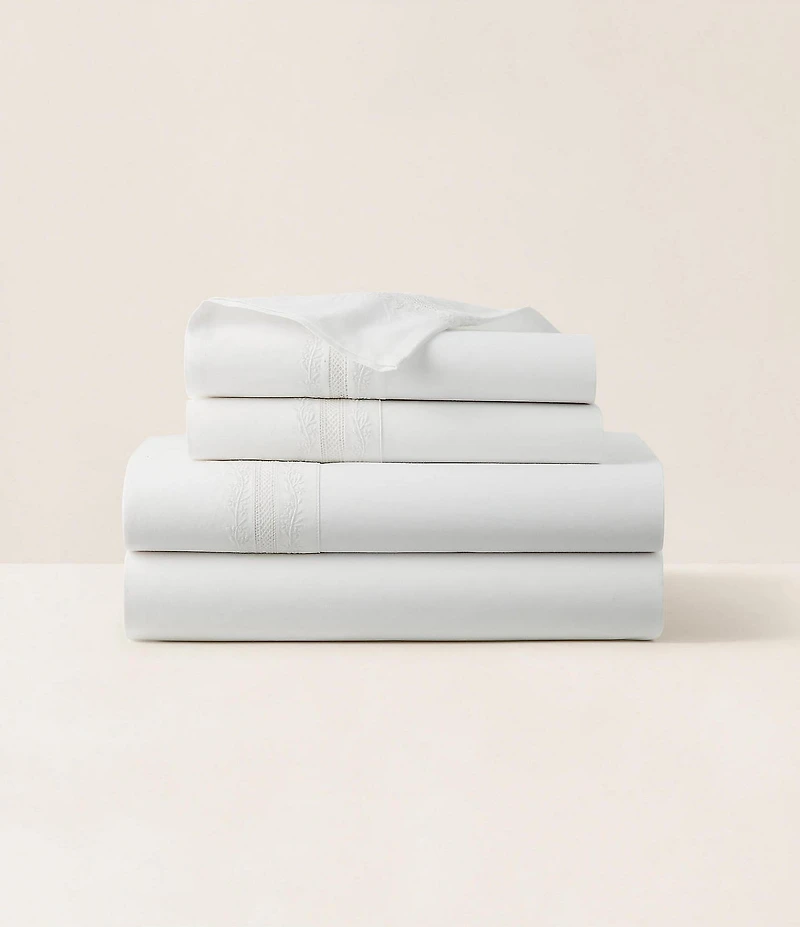 Ralph Lauren Miriah 200-Thread Count Cotton Percale Embroidered Sheets