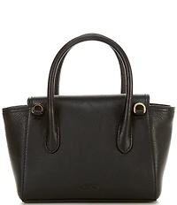 Lauren Ralph Lauren Tanner Small Pebbled Leather Padlock Satchel Bag