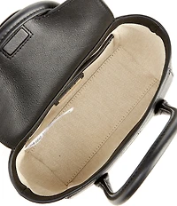 Lauren Ralph Lauren Tanner Small Pebbled Leather Padlock Satchel Bag