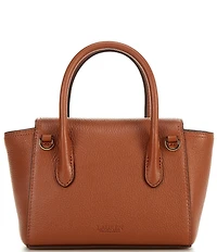 Lauren Ralph Lauren Tanner Small Pebbled Leather Padlock Satchel Bag