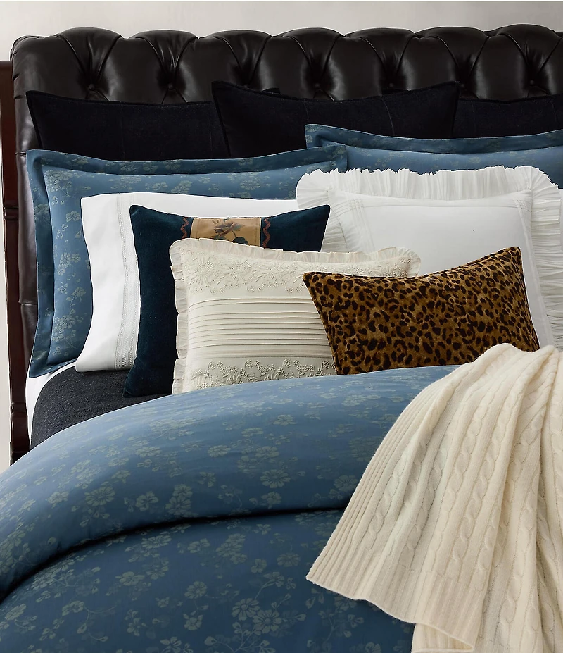 Ralph Lauren Rose Midnight Euro Sham