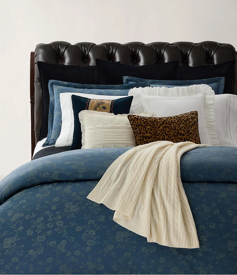 Ralph Lauren Rose Midnight Euro Sham