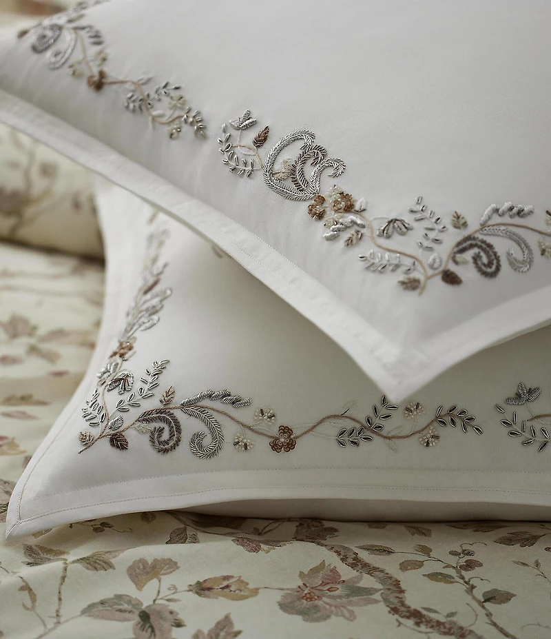 Ralph Lauren Rue Boheme Camila Embroidered Framed Euro Sham