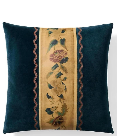 Ralph Lauren Silas Decorative Embroidered Floral Throw Square Pillow