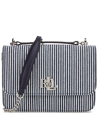 Lauren Ralph Lauren Sophee Medium Striped Canvas Shoulder Bag