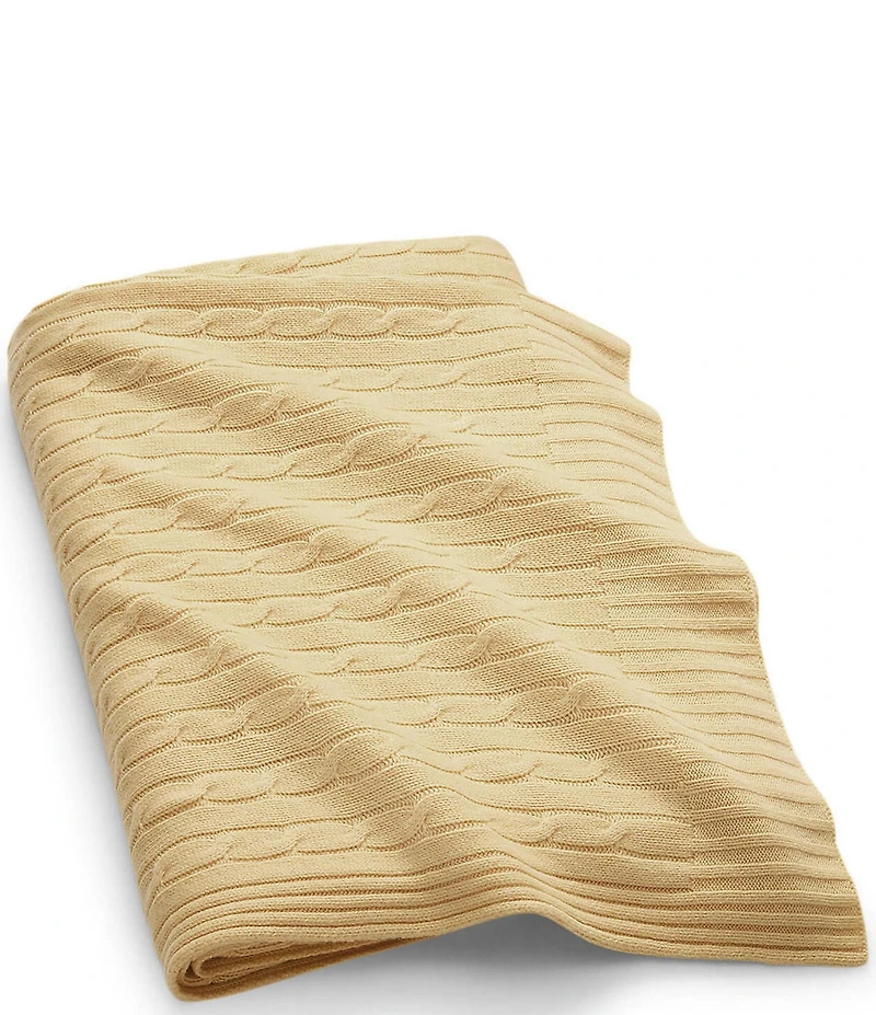 Ralph Lauren The Iconic Cable Cashmere Throw Blanket