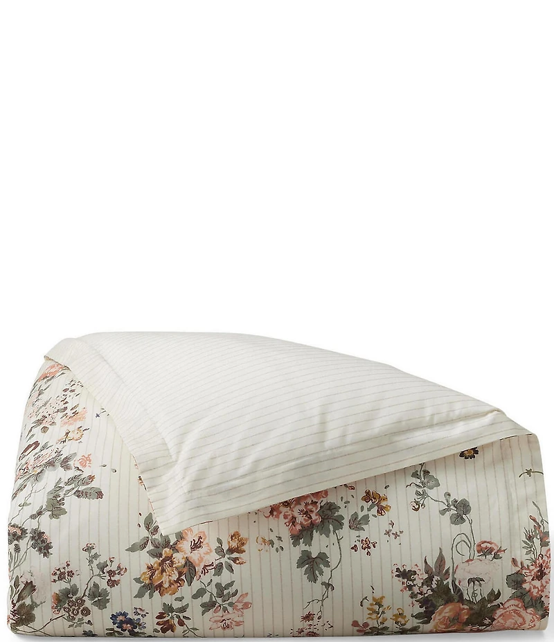 Ralph Lauren Thompson English Floral Cotton Percale Reversible Comforter