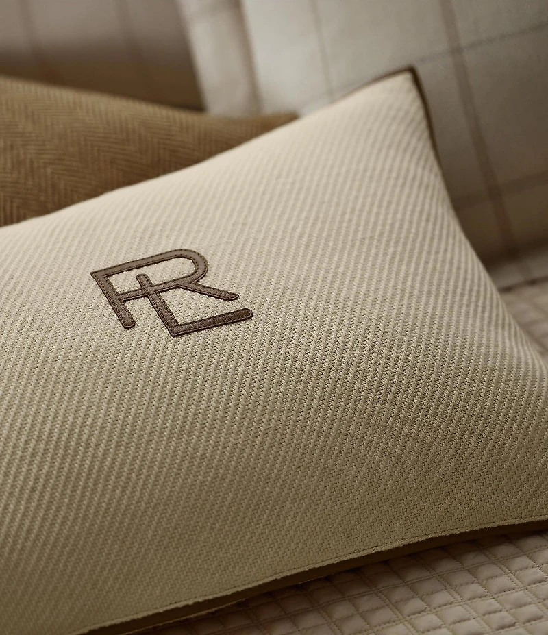 Ralph Lauren Tyler Collection Jean Basket-Weave Textured Decorative Throw Pillow