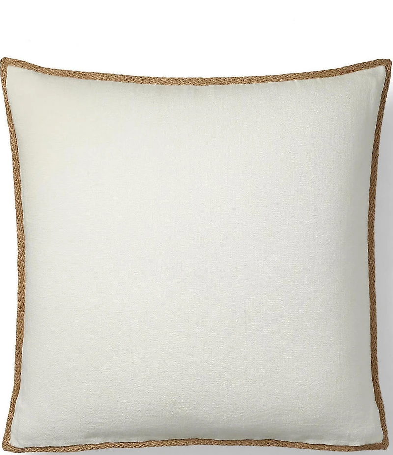 Ralph Lauren Tyler Collection Lucas Braided Jute Trimmed Euro Sham